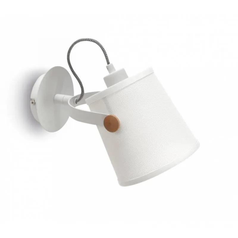 Aplique de pared Nordica 1L E27 tela blanca - Mantra A Buen Precio