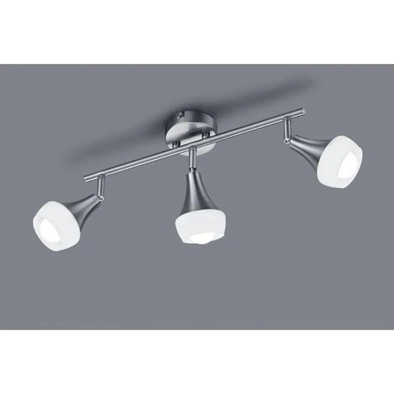 Venta Final Regleta de focos Trumpet 3L E14 níquel mate - Trio