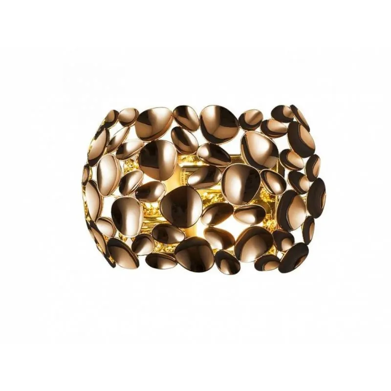 Solo Hoy Aplique de pared Narisa 2L E14 LED metal oro - Schuller