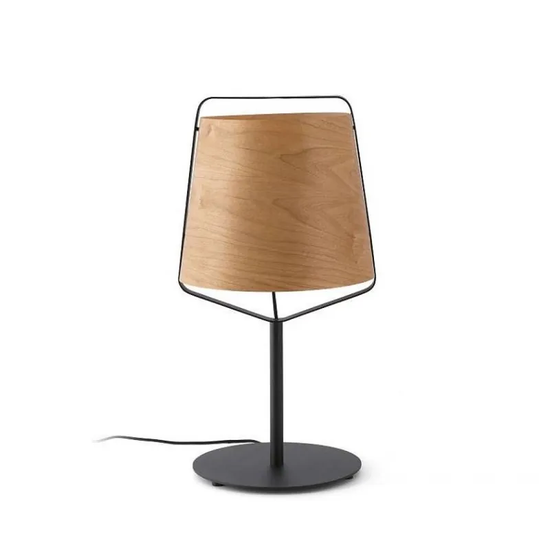 Alta Calidad Lámpara de mesa Stood 1L E27 madera cerezo - Faro