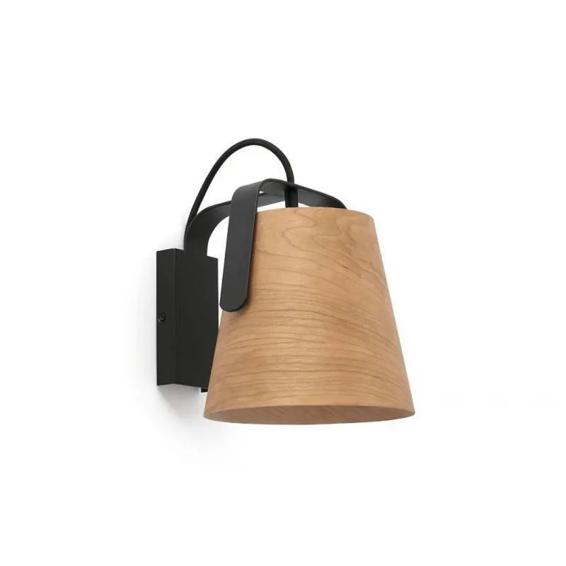 Aplique de pared Stood 1L E27 madera cerezo - Faro Envío Inmediato