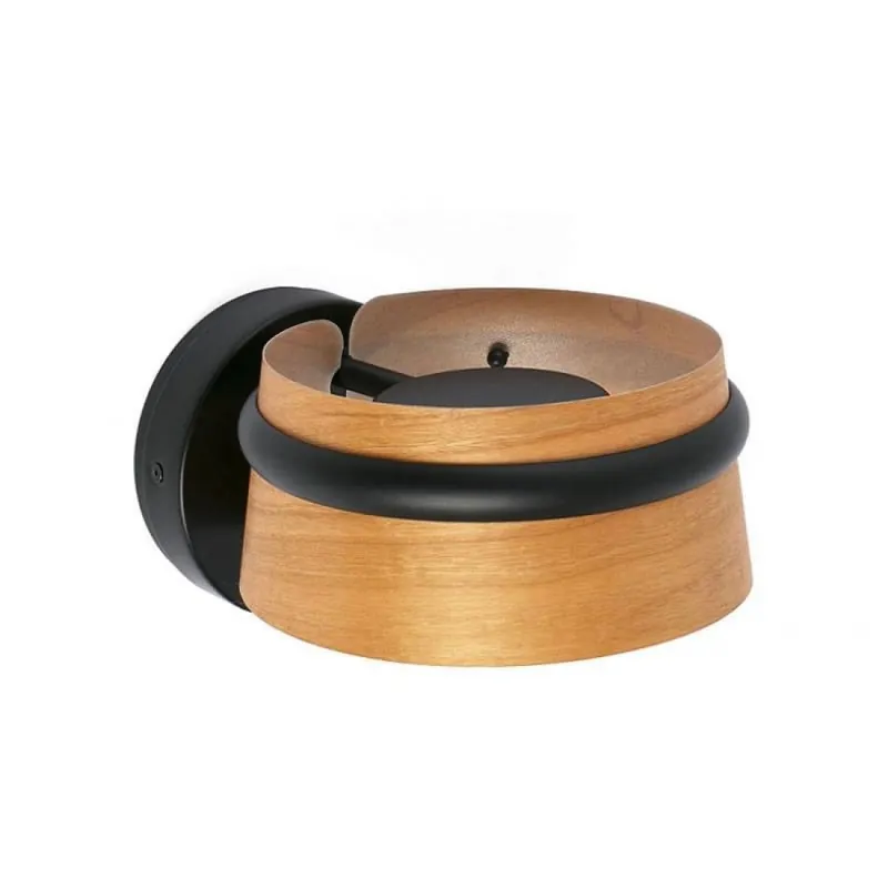 Aplique de pared Loop LED 6w metal + madera - Faro Últimas Unidades