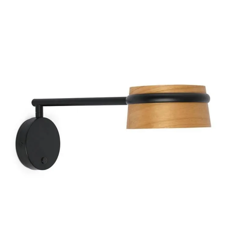 Aplique articulado Loop LED 6w metal + madera - Faro Mayoreo