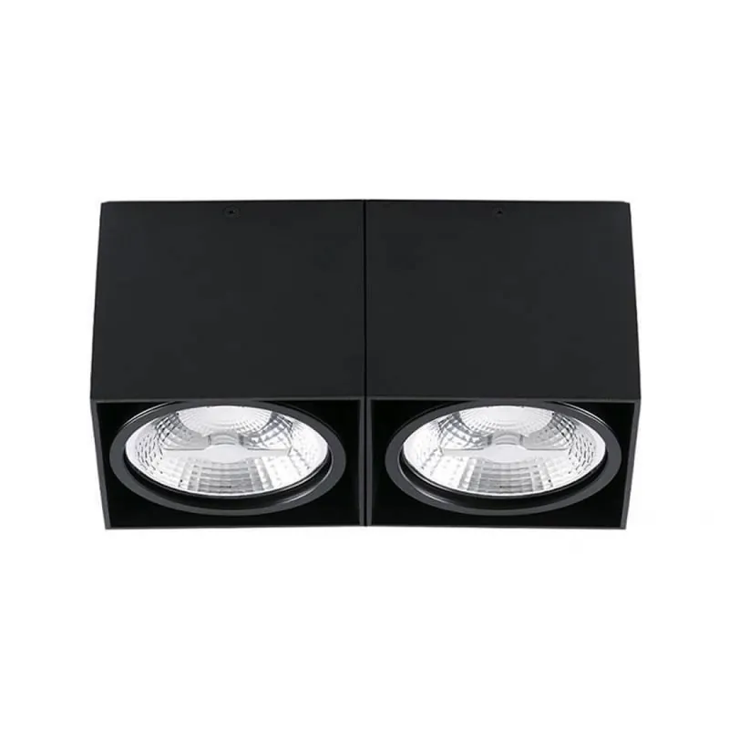 Alta Calidad Foco superficie Tecto 2L AR111 GU10 negro - Faro