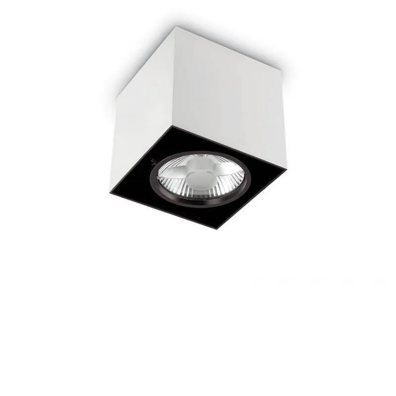 Alta Calidad Foco superficie Mood AR111 GU10 cuadrado blanco - Ideal Lux