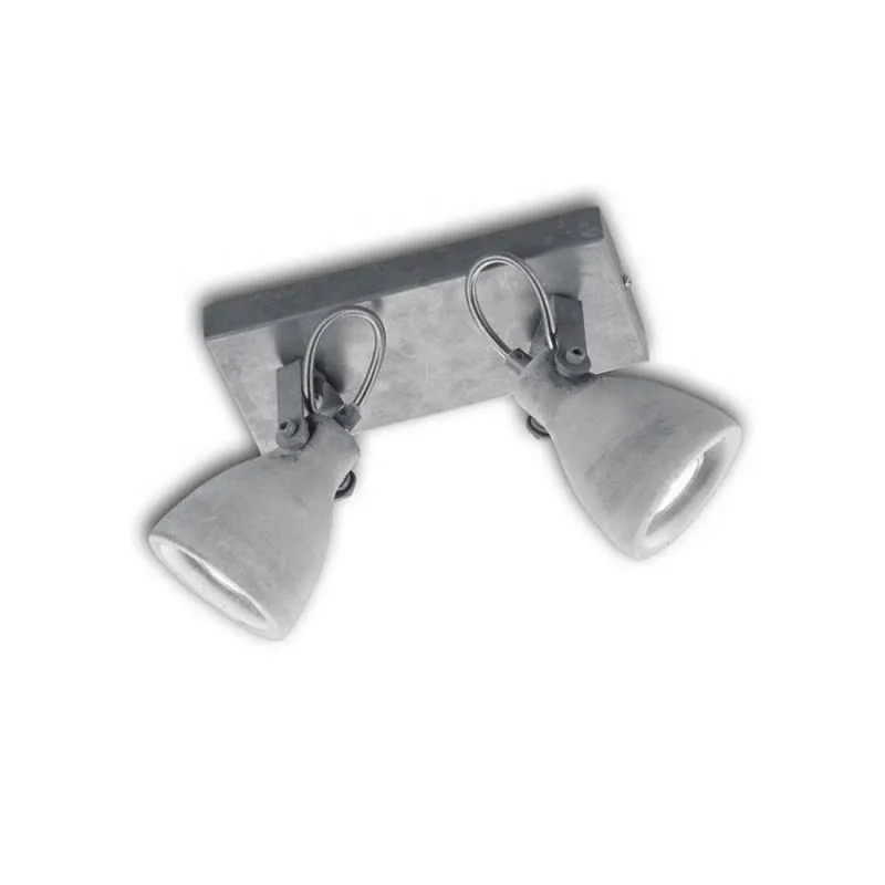 Regleta de focos Concrete 2L GU10 hormigón gris - Trio Precio De Oferta