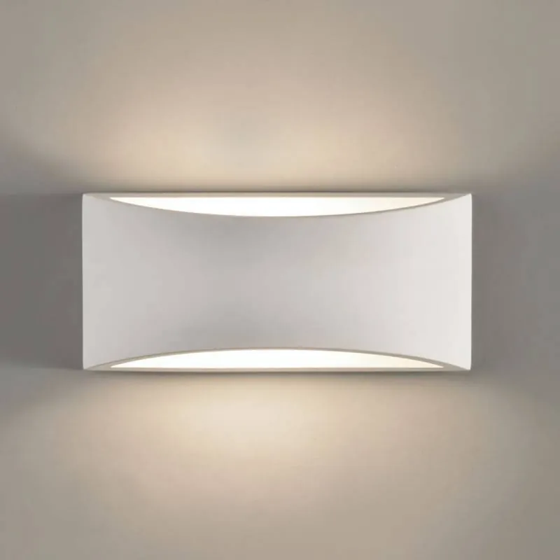 Aplique de pared Dana 1L E14 blanco escayola - ACB Hecho A Mano