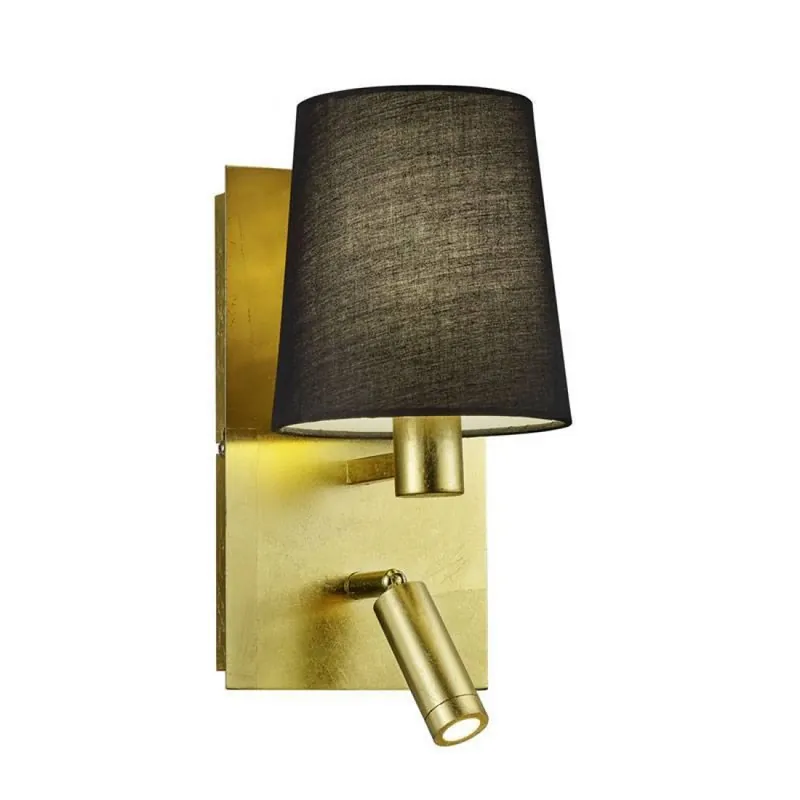 Aplique de pared Marriot E14 + LED pan de oro - Trio Directo De Fábrica