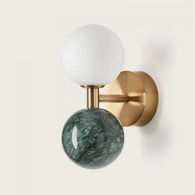 Aplique de pared Dalt II 1L G9 marmol + cristal - Aromas Rebajas