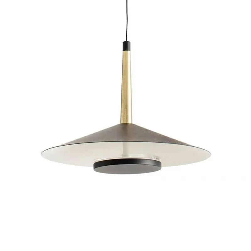Promoción Exclusiva Lámpara colgante Orion LED 8w negro + cuero - Mantra