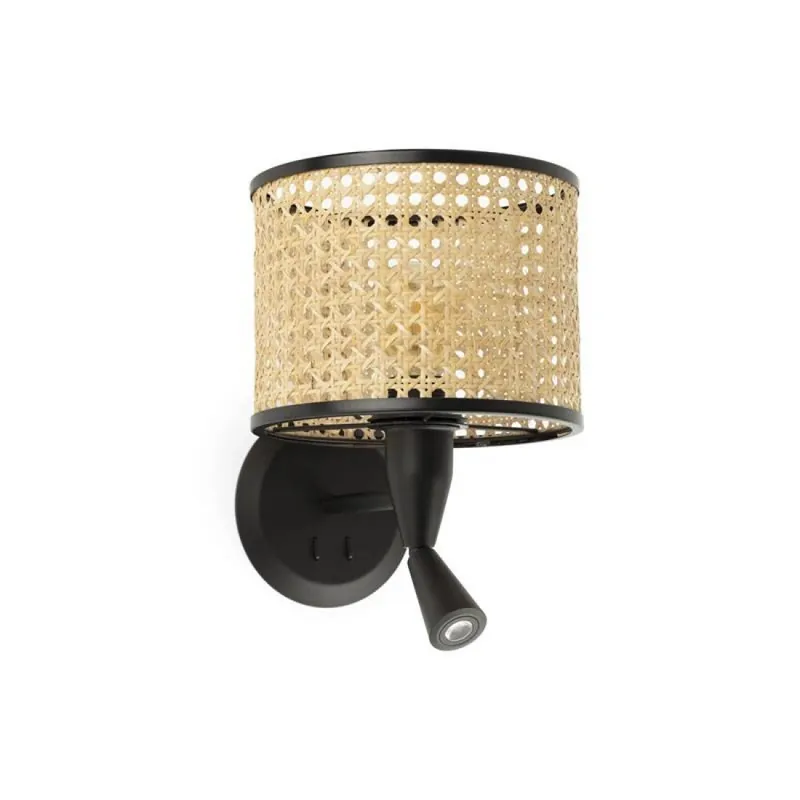 Aplique de pared Mambo E27 rattan + LED 3w - Faro Oferta Flash