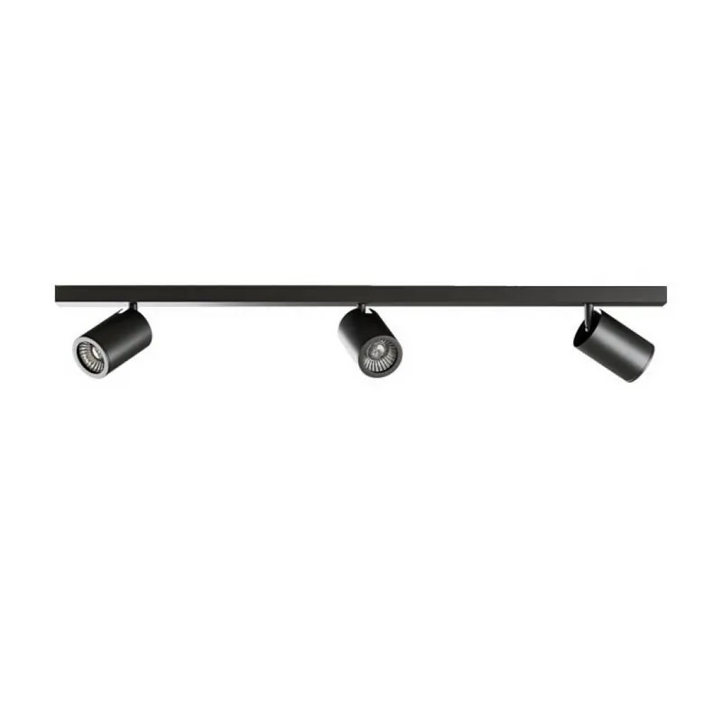 Regleta de focos Noon 3L LED GU10 negro - Aromas Solo Hoy