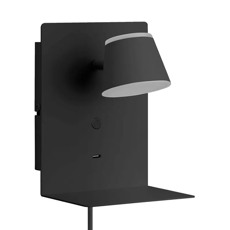 Aplique de pared Libia LED 5w (3000k) 250lm + USB - MDC Moderno