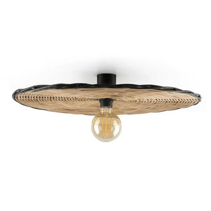 Aplique/Plafón Costas E27 LED ratán - Faro Última Oportunidad