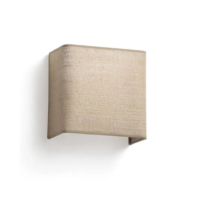 Aplique de pared Otton SQ 1L E27 Yute - Faro Premium