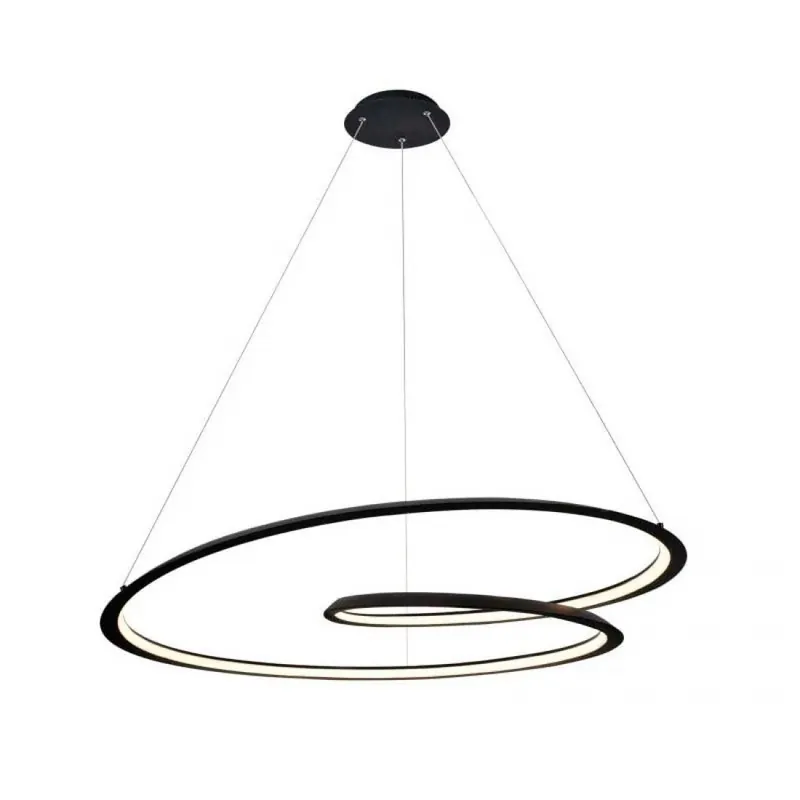 Artesanal Lámpara colgante Looping LED 36w 3000k negro - Schuller