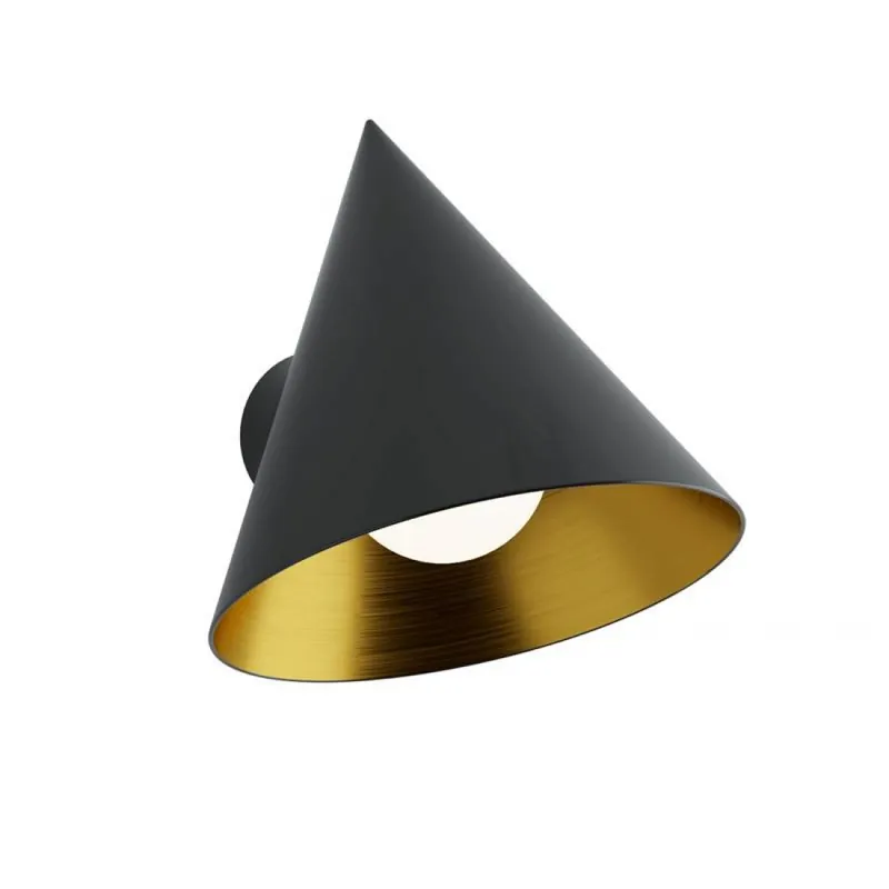 Aplique de pared Rubi LED 1L G9 negro y oro - Robin Pago Seguro