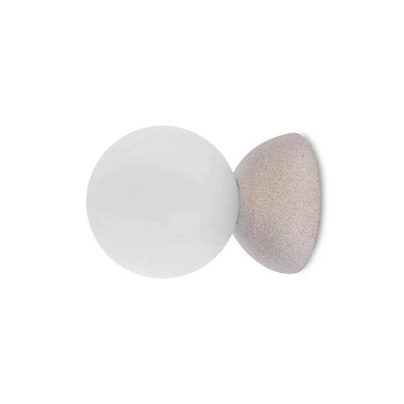 Aplique de pared Creta 1L G9 cemento y cristal opal - Sulion Económico