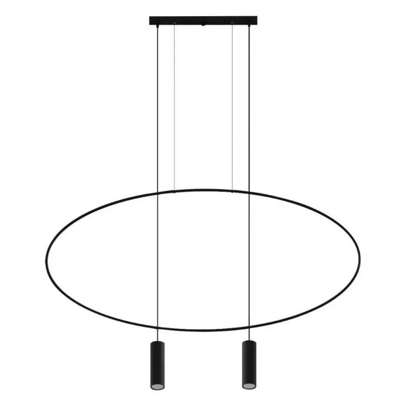 A Buen Precio Lámpara colgante Holar 2L GU10 negro - Sollux
