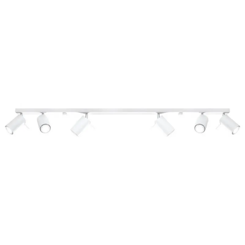 Regleta de Focos Ring 6L GU10 LED 118 cm Sollux Negra o Blanca Oferta De Temporada