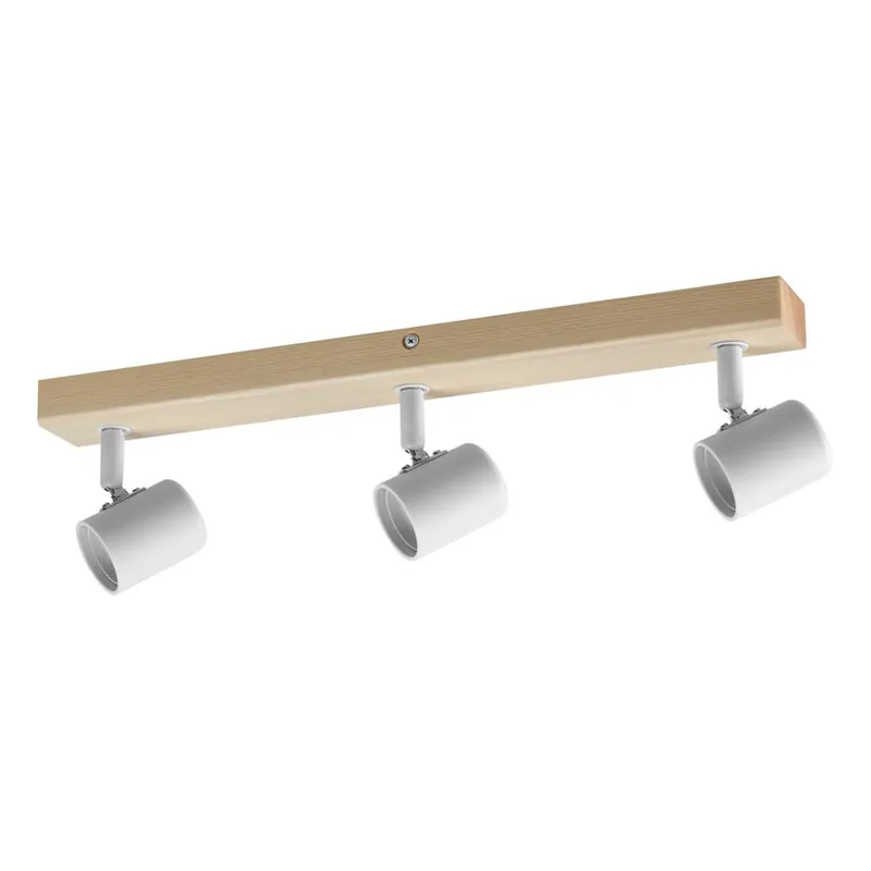 Regleta de focos Etnia 3L E27 LED madera - MDC Venta Final