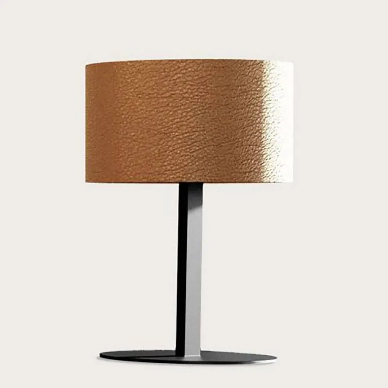 Artesanal Lámpara de mesa Rems E27 LED dimmable cuero - Aromas