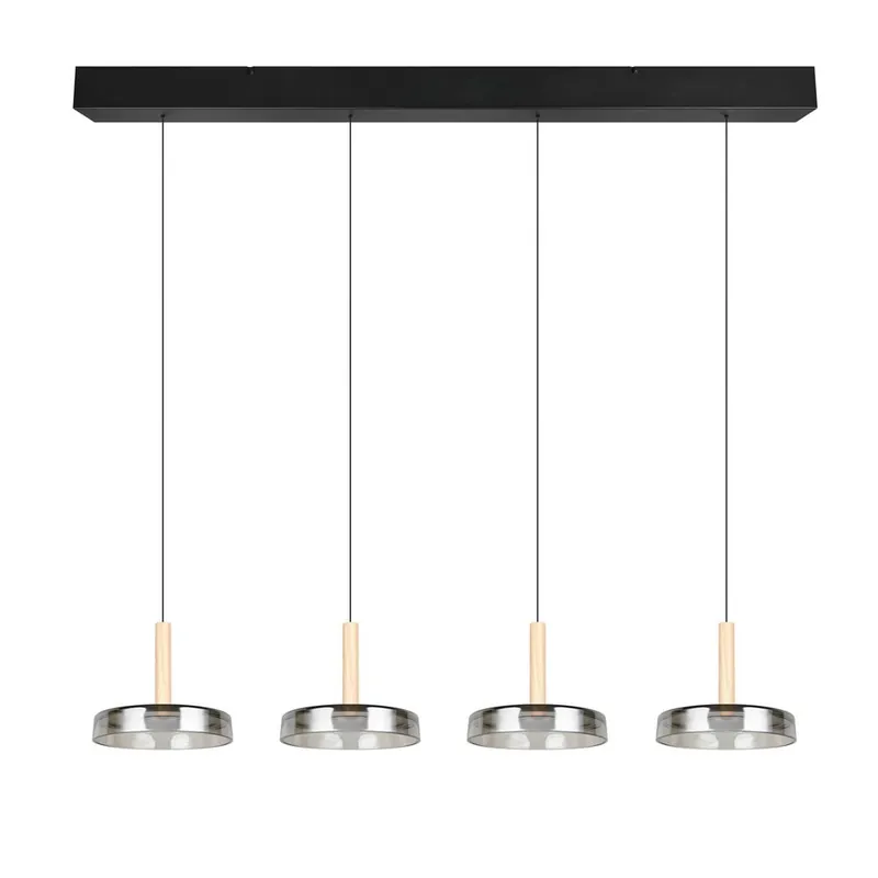Auténtico Lámpara colgante Celeste 4L LED cristal 3000lm dimmable - Trio