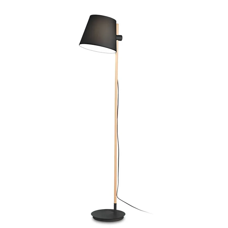 Venta Final Lámpara de pie Axel E27 madera + tela - Ideal Lux