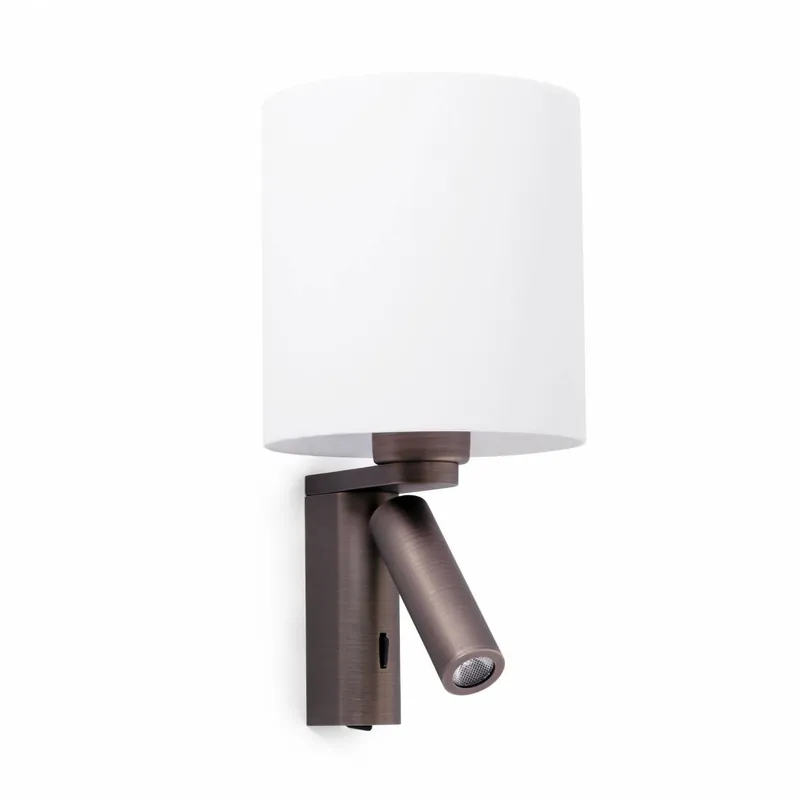 Aplique de pared Rob Shade E27 + LED dormitorio - Faro Ordena Ya