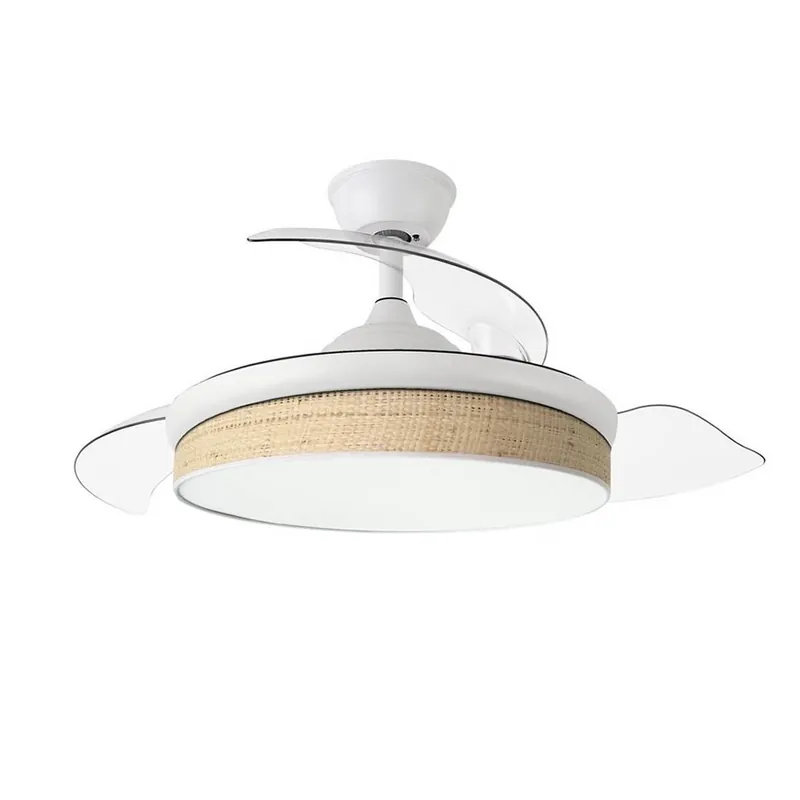 Ventilador de techo Moda DC LED Ø49cm fibras naturales - Fabrilamp Precio De Oferta