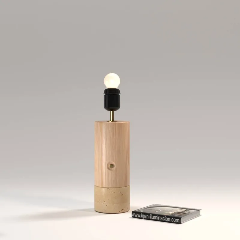 Auténtico Lámpara de mesa Sano LED 9w E27 táctil madera + mármol - Aromas
