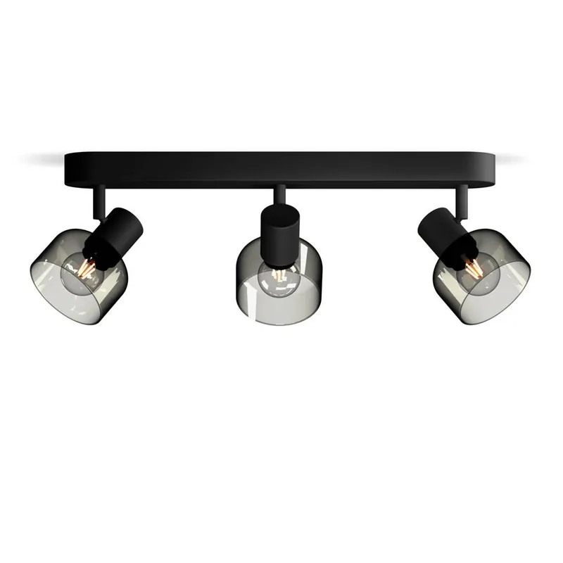 A Buen Precio Regleta de focos Sleet 3L E14 negro y cristal - Philips