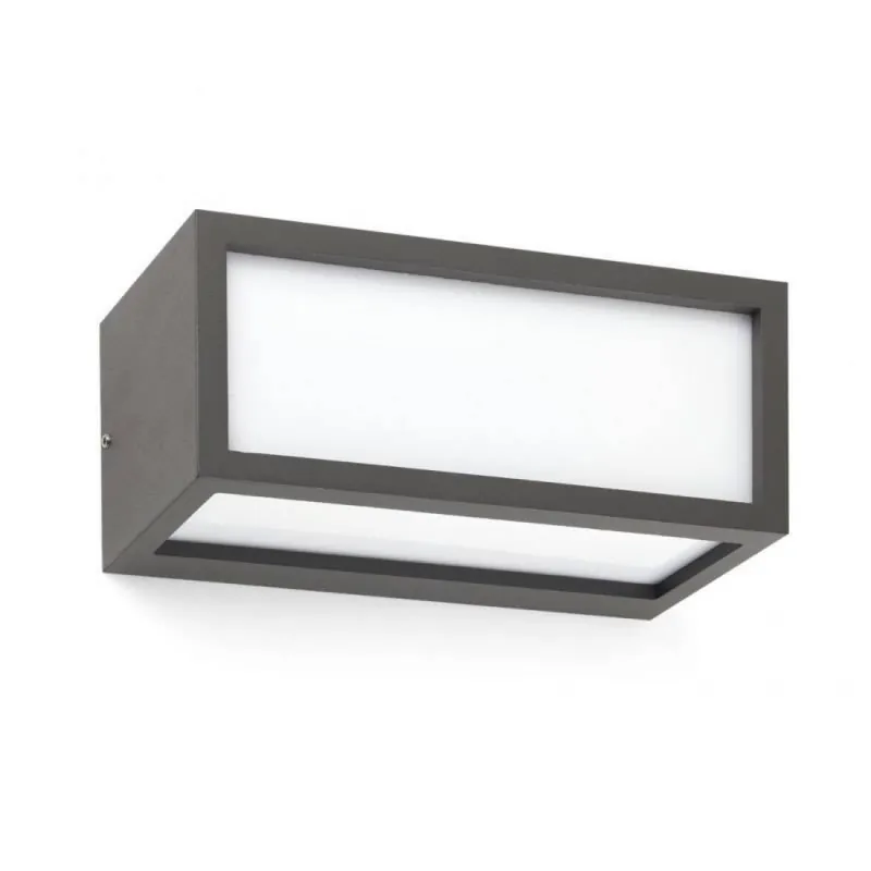 Aplique de pared Tejo 1L E27 LED IP54 gris - Faro Envío Gratis