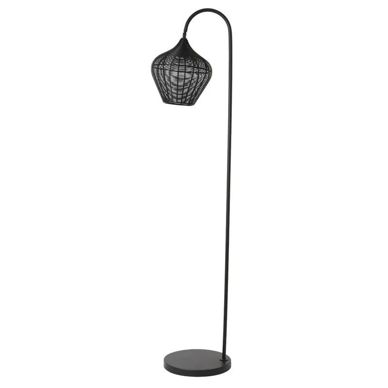 Favorito De Clientes Descubre la elegante lámpara de pie negra Alvaro, fabricada en metal y con estilo oriental. ✓ Envío gratis desde 50 € ✓ 2 años de garantía