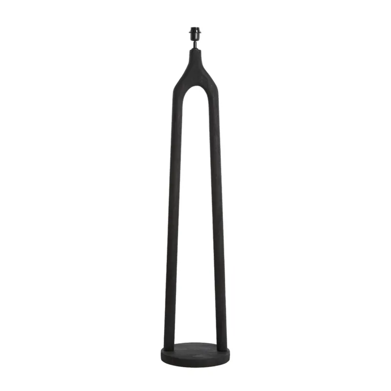 Directo De Fábrica Lámpara de pie negra con diseño rústico y fabricada en madera, ideal para crear una atmósfera cálida. ✓ Envío gratis desde 50 € ✓ 2 años de garantía