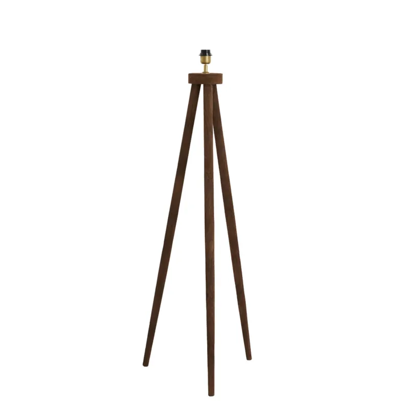 Oferta Lámpara de pie Ilias en color marrón con acabado en madera, ideal para un estilo rústico y acogedor. ✓ Envío gratis desde 50 € ✓ 2 años de garantía