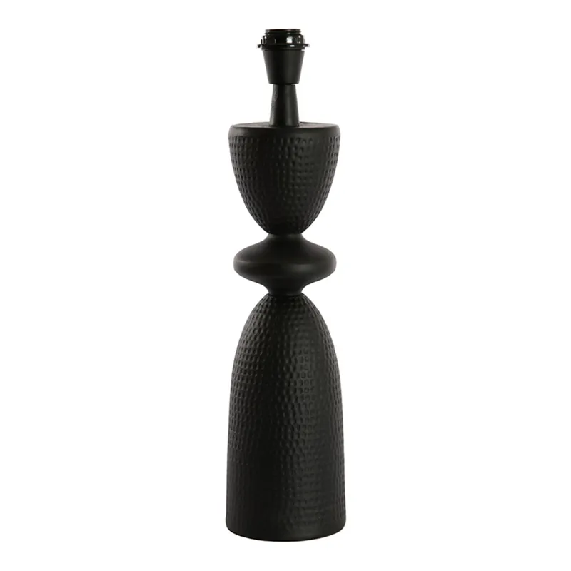 Lámpara de mesa moderna negra con relieve Light and Living Smith De Moda