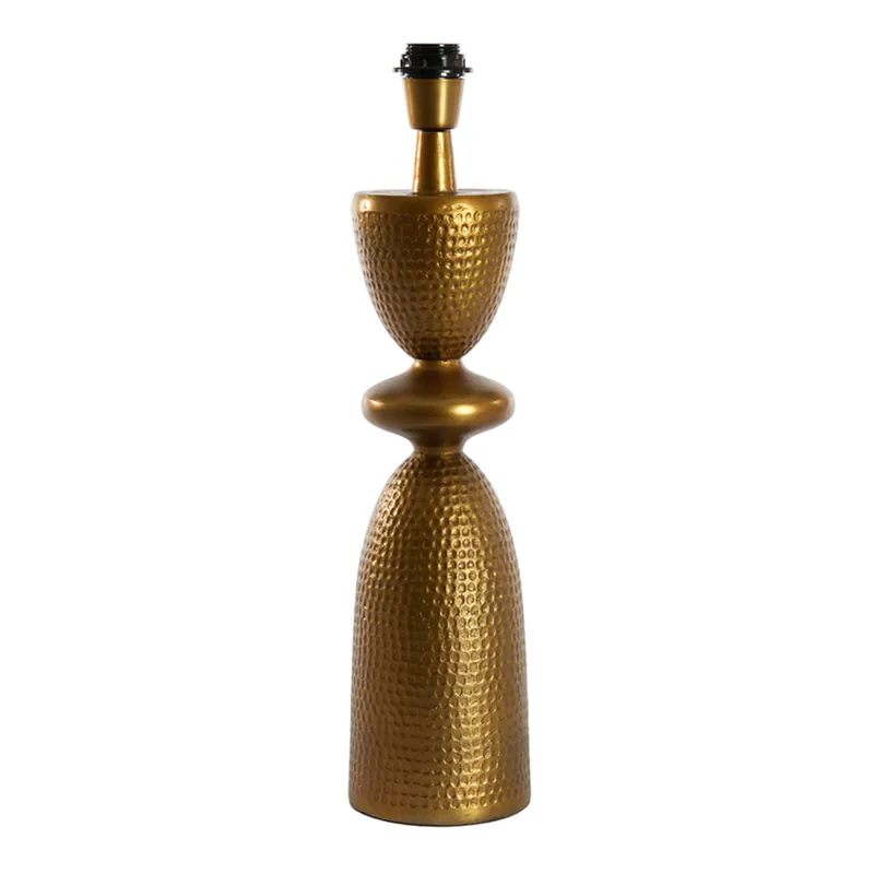Lámpara de mesa clásica dorada con patrón de bola de golf Light and Living Smith Oferta Flash