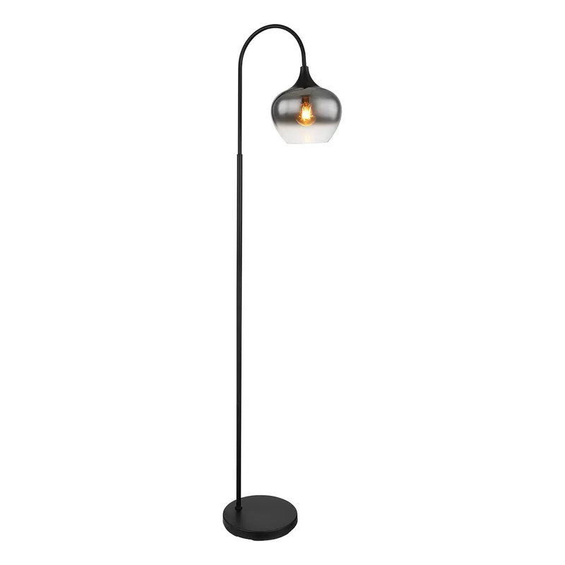 Oferta Lámpara de pie moderna negra de metal Globo Maxy