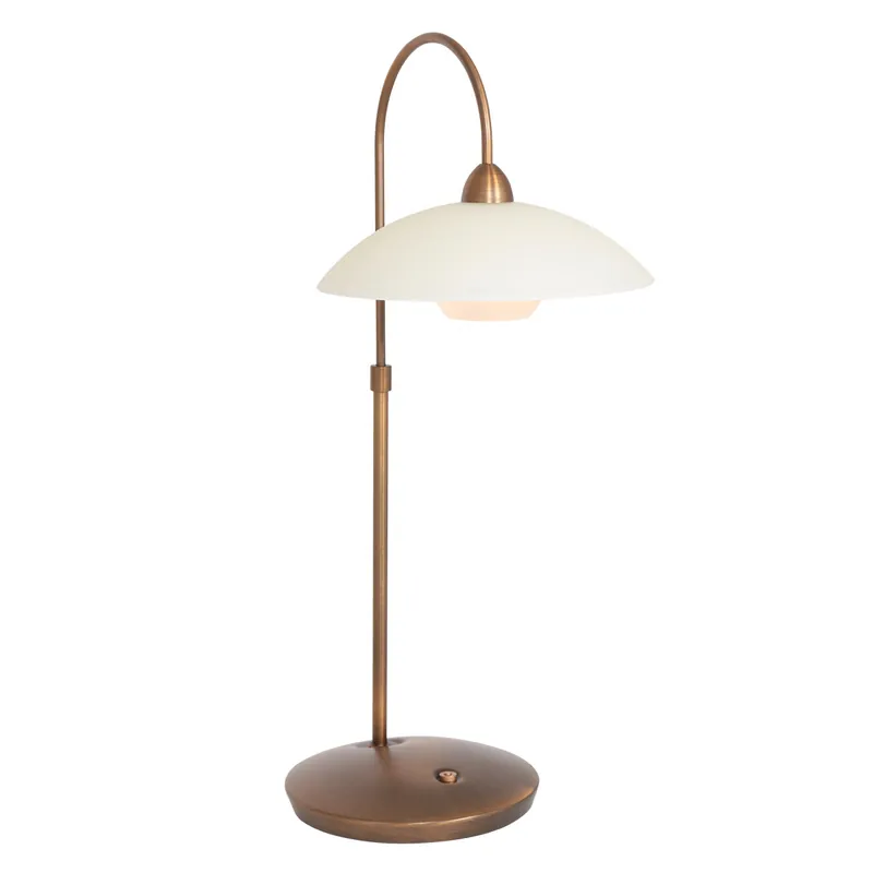 Lámpara de mesa clásica de vidrio y metal bronce Steinhauer Sovereign classic Mejor Precio