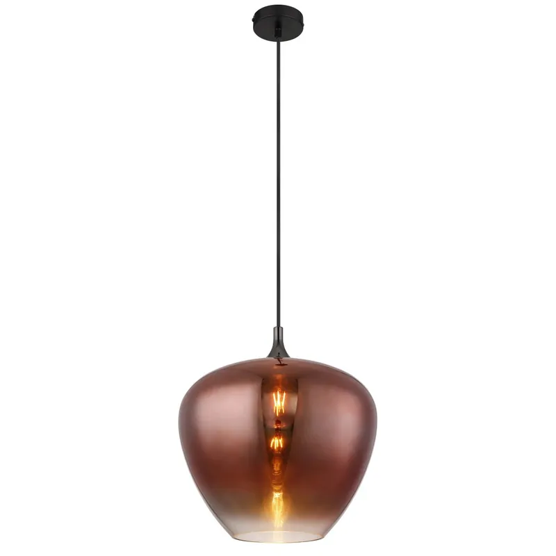 Garantía Incluida Lámpara colgante moderna de vidrio con diseño único en tonos cobre. Ideal para iluminar y decorar espacios amplios. ✓ Precios competitivos ✓ Envío gratis desde 50 €