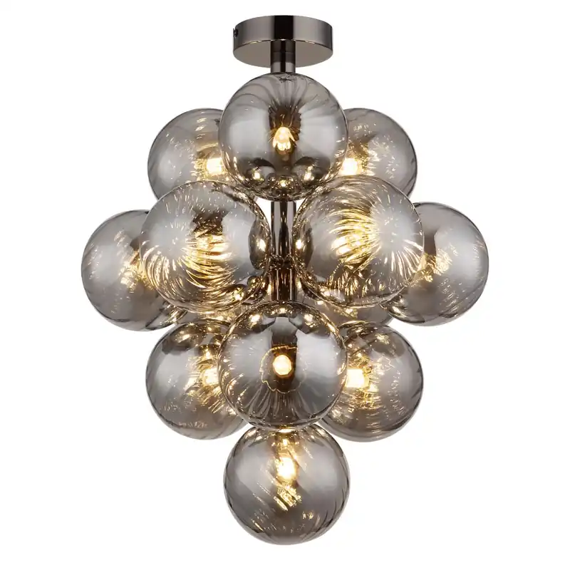 Lámpara de techo moderna con vidrio ahumado, elegante y funcional. Perfecta para crear una atmósfera acogedora. ✓ Envío gratis desde 50 € ✓ 2 años de garantía Precio De Oferta