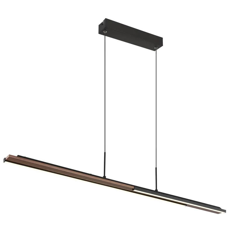 Lámpara colgante negra mate con elegante decoración de madera y 24W LED. ✓ Envío gratis desde 50 € ✓ 2 años de garantía para tu tranquilidad. Mejor Calidad