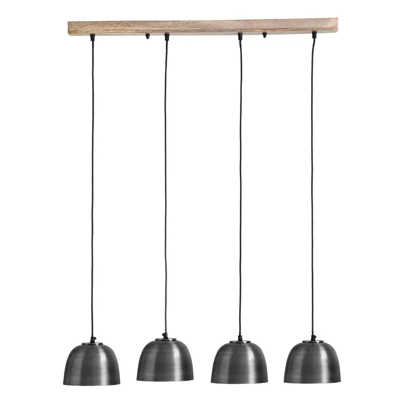 Barato Lámpara colgante industrial de metal antracita Globo Hermi I