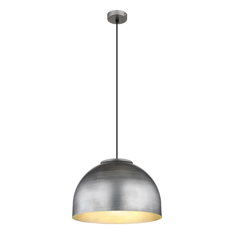 Oferta Flash Lámpara colgante industrial redonda de metal antracita Globo Hermi I