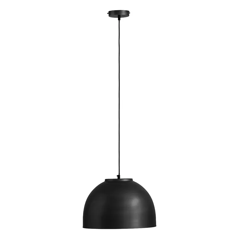 Oferta Especial Lámpara colgante industrial de metal negro Globo Hermi