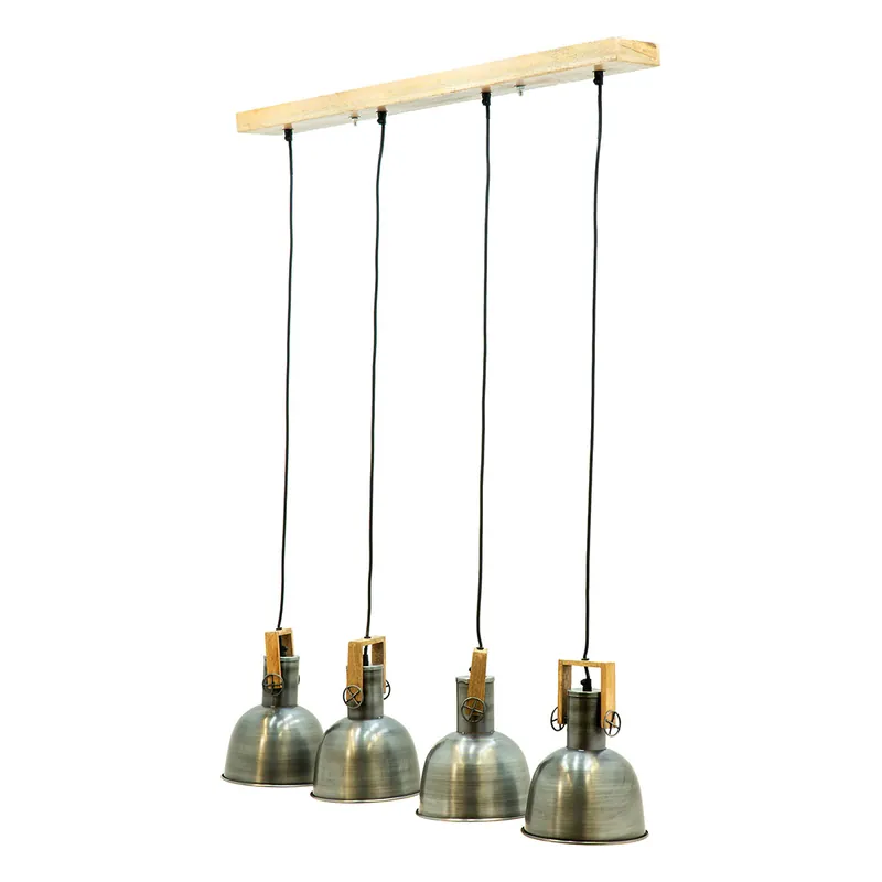 Lámpara colgante industrial de metal antracita Globo Hermi I A Buen Precio