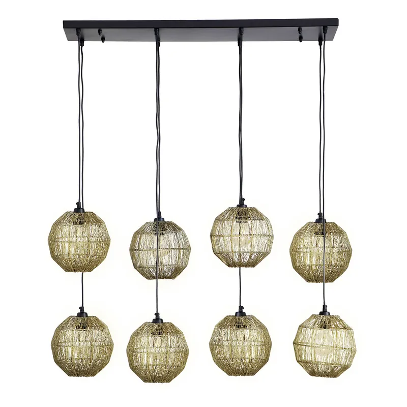 Lámpara colgante oriental de metal bronce Globo Hermi II Favorito De Clientes