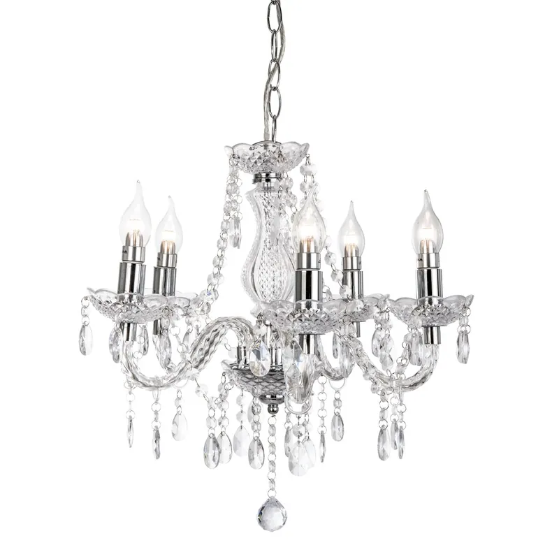 Solo Hoy Lámpara colgante moderna de cromo con cristales acrílicos que aporta elegancia a cualquier espacio. ✓ Envío gratis desde 50 € ✓ 2 años de garantía