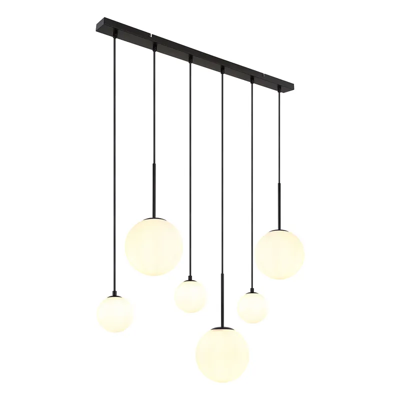 Favorito De Clientes Lámpara colgante moderna de metal negro Globo Hallie